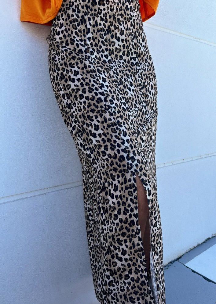 FALDA MIDI LEOPARDO